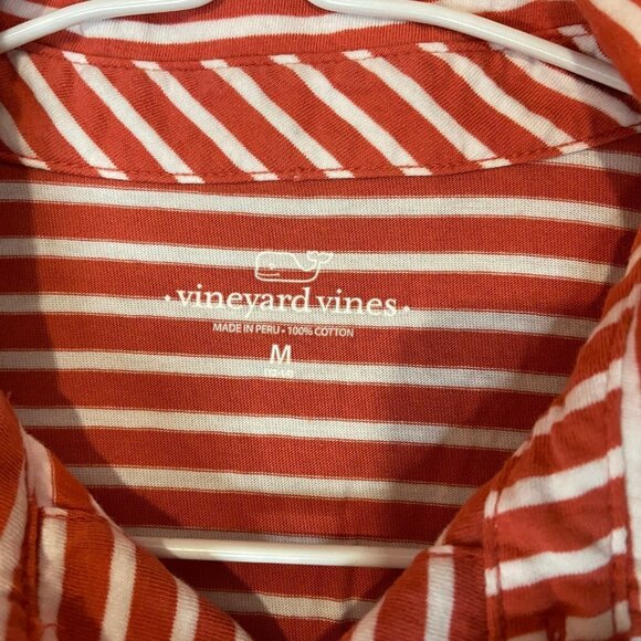 Vineyard Vines Boy's Ginger Striped Pocket Polo Shirt - Size Medium (12-14) - Picture 2 of 3